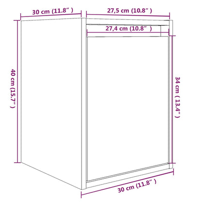 Pensile Marrone Miele 30x30x40 cm in Legno Massello di Pino - homemem39