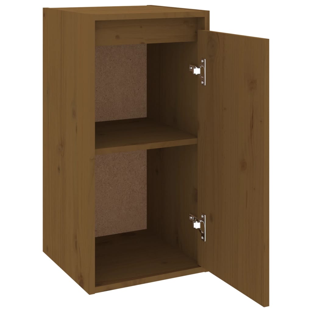 Pensili Marrone Miele 2pz 30x30x60 cm in Legno Massello di Pino - homemem39