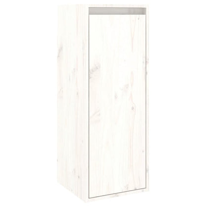 Pensili 2 pz Bianchi 30x30x80 cm in Legno Massello di Pino - homemem39