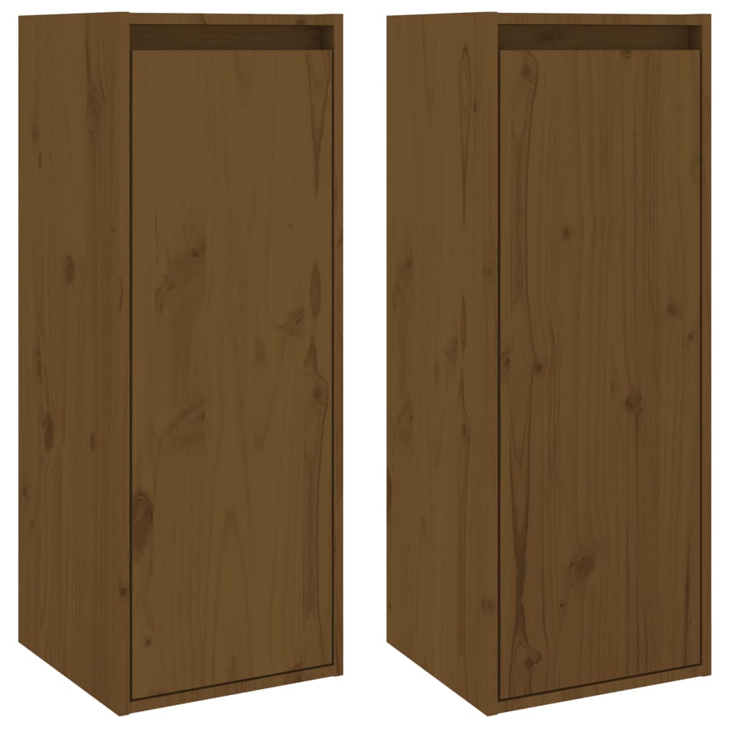 Pensili Miele 2pz 30x30x80 cm in Legno Massello di Pino - homemem39