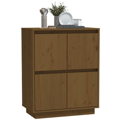 Credenza Marrone Miele 60x34x75 cm in Legno Massello di Pino - homemem39