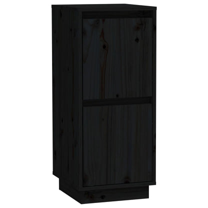 Credenze Nero 31,5x34x75 cm in Legno Massello di Pino - homemem39