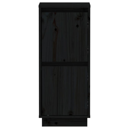 Credenze Nero 31,5x34x75 cm in Legno Massello di Pino - homemem39