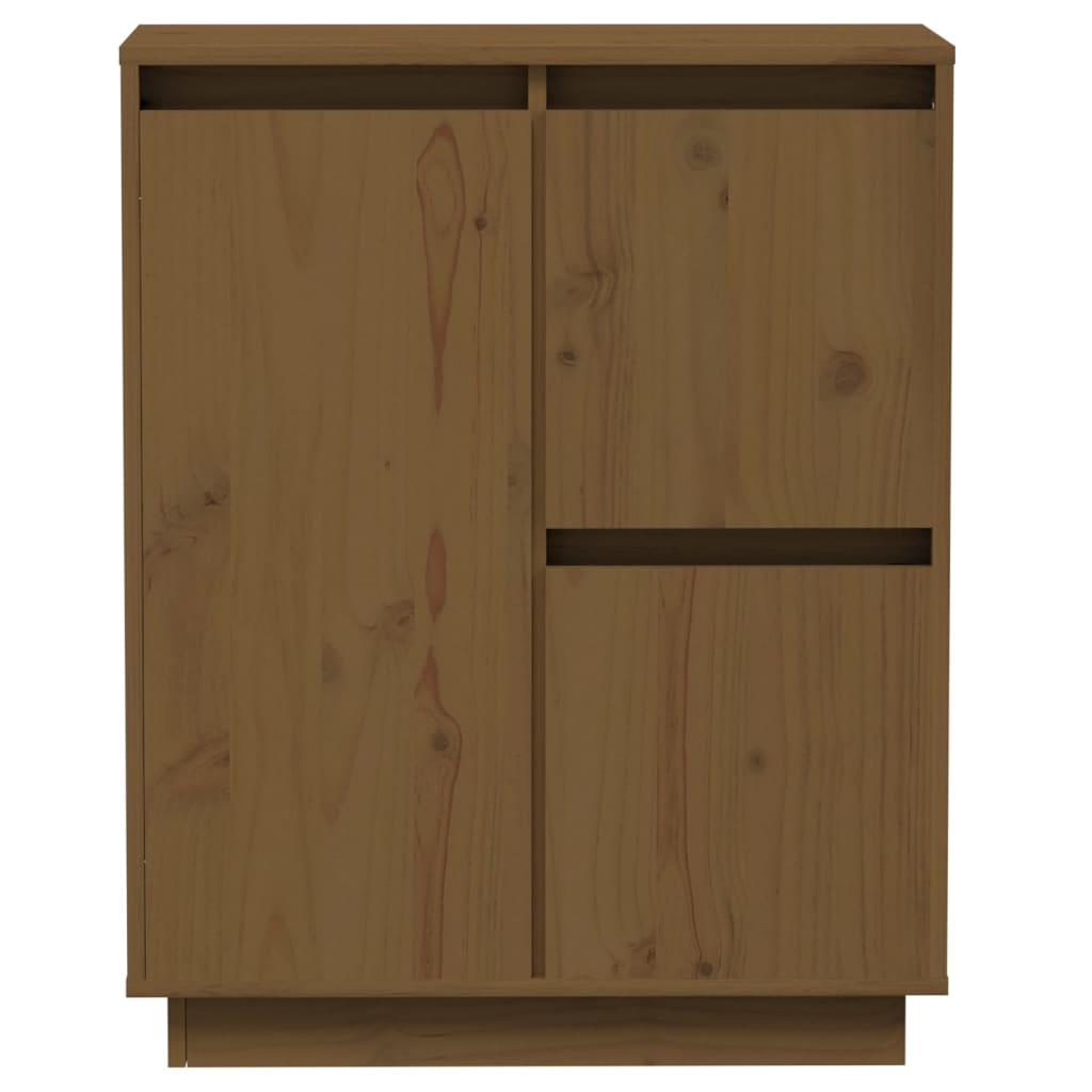 Credenza Marrone Miele 60x34x75 cm in Legno Massello di Pino - homemem39