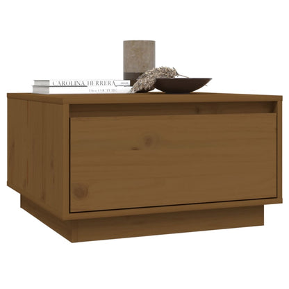 Tavolino da Salotto Miele 55x56x32 cm Legno Massello di Pino - homemem39