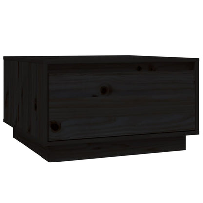 Tavolino da Salotto Nero 55x56x32 cm Legno Massello di Pino - homemem39