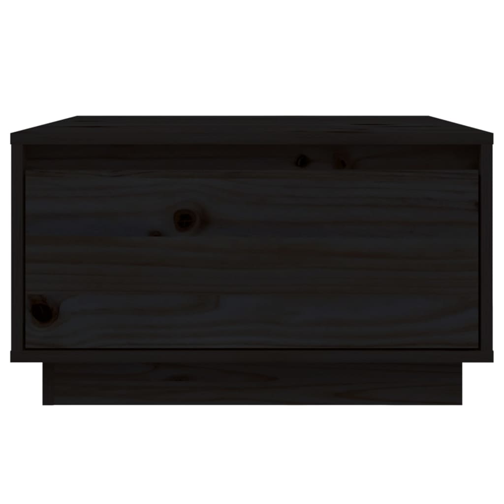 Tavolino da Salotto Nero 55x56x32 cm Legno Massello di Pino - homemem39