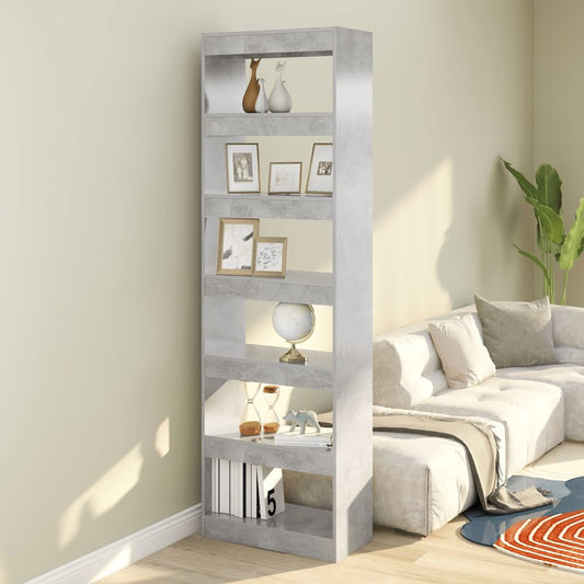 Libreria/Divisorio Grigio Cemento 60x30x198 cm - homemem39