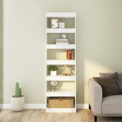 Libreria/Divisorio Bianco Lucido 60x30x198 cm - homemem39