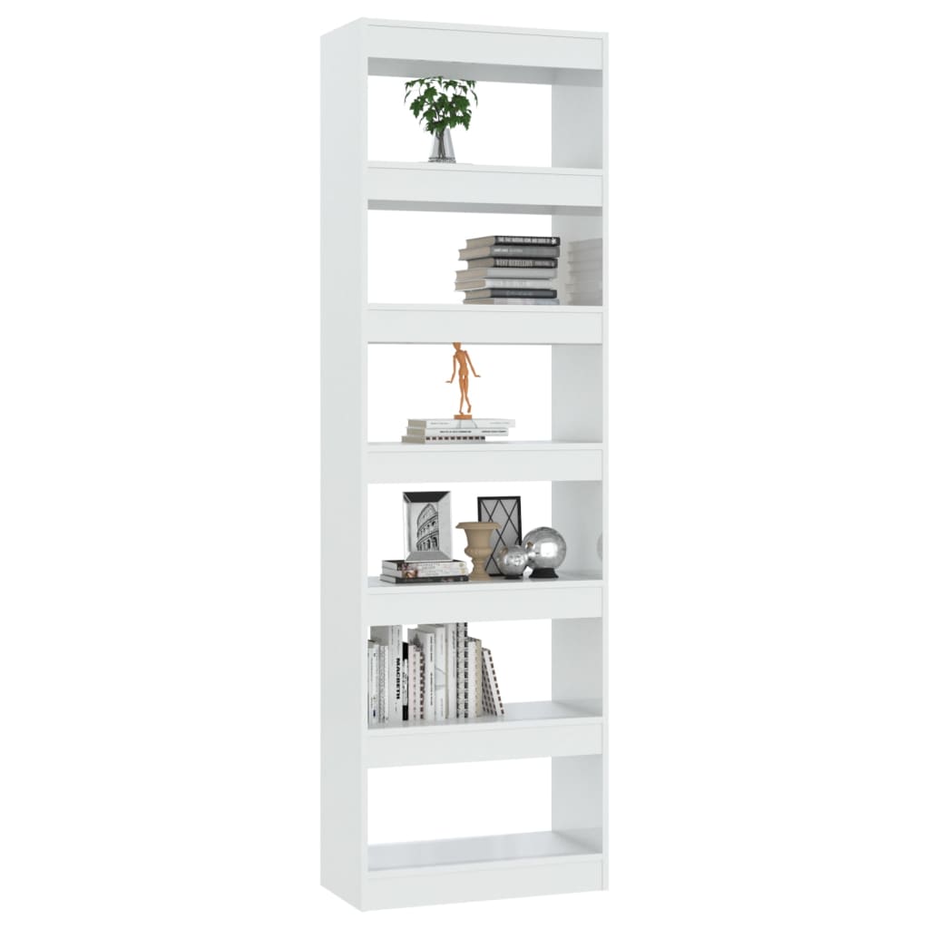 Libreria/Divisorio Bianco Lucido 60x30x198 cm - homemem39