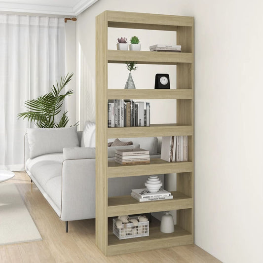 Libreria/Divisorio Rovere Sonoma 80x30x198 cm in Truciolato - homemem39