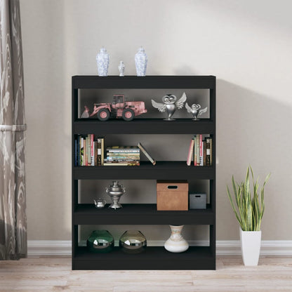 Libreria/Divisorio Nero 100x30x135 cm - homemem39