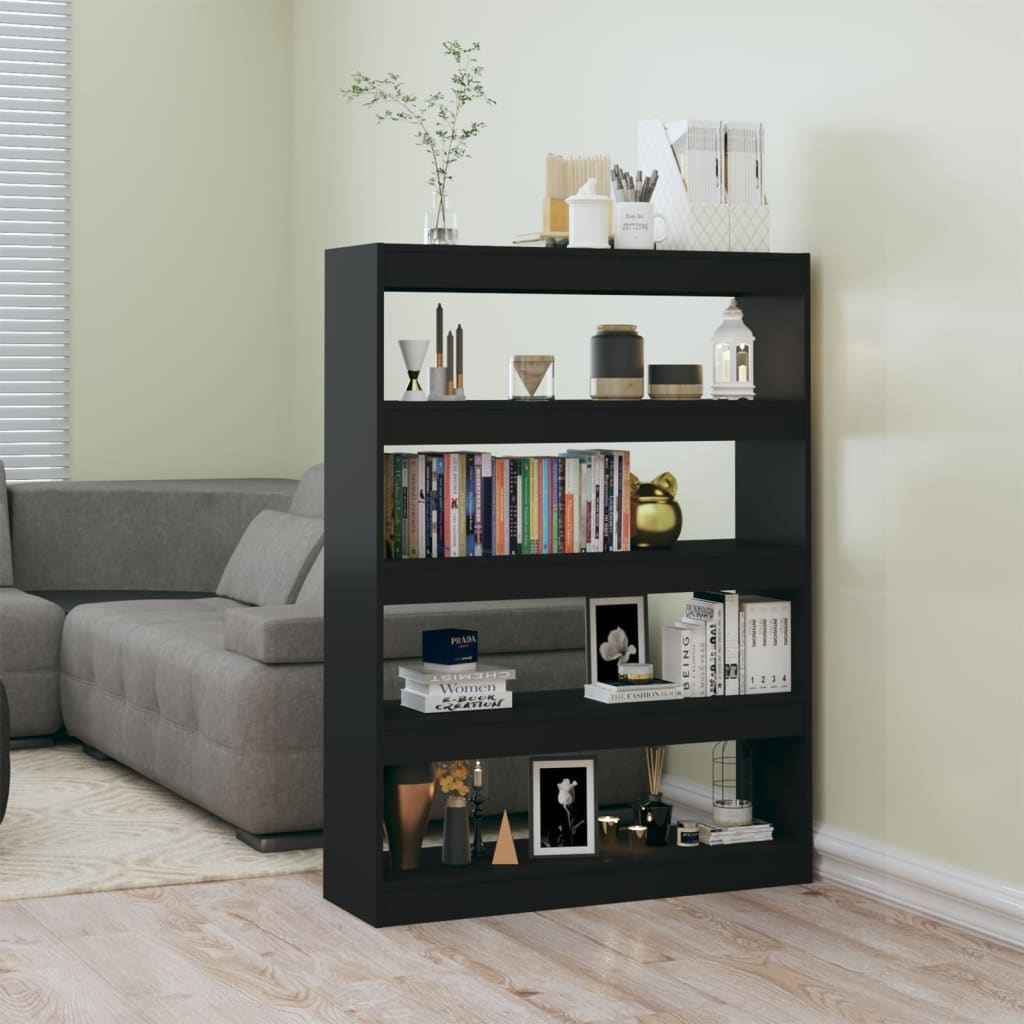 Libreria/Divisorio Nero 100x30x135 cm - homemem39