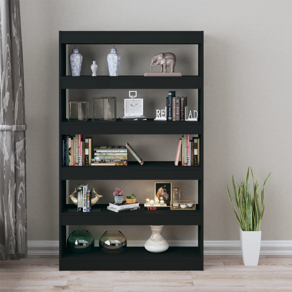 Libreria/Divisorio Nero 100x30x166 cm - homemem39