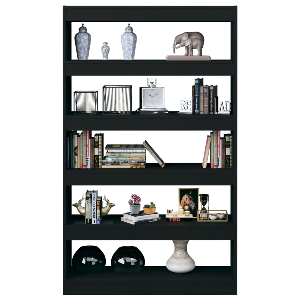 Libreria/Divisorio Nero 100x30x166 cm - homemem39