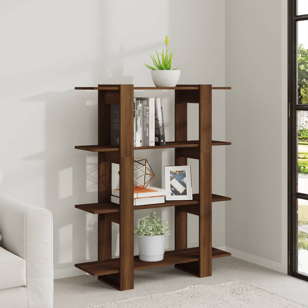 Libreria/Divisorio Rovere Marrone 100x30x123,5 cm - homemem39