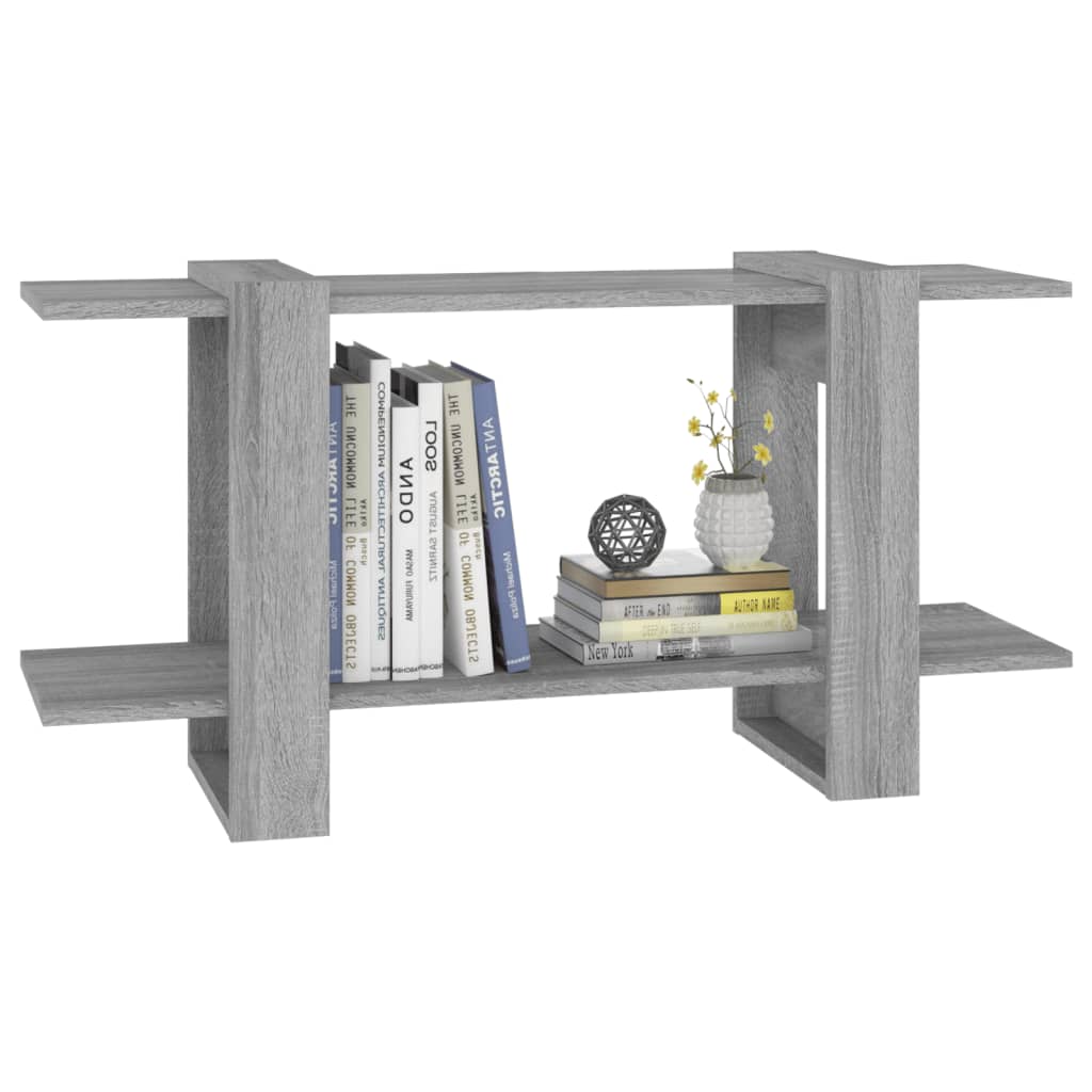 Libreria Grigio Marrone 100x30x51 cm in Legno Multistrato - homemem39