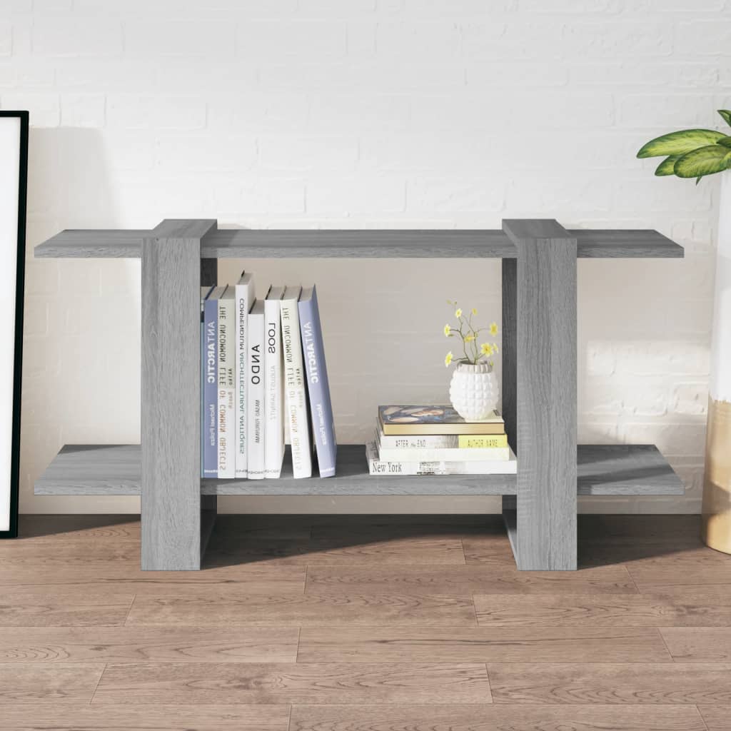 Libreria Grigio Marrone 100x30x51 cm in Legno Multistrato - homemem39