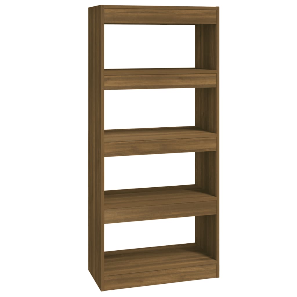 Libreria/Divisorio Rovere Marrone 60x30x135cm Legno Multistrato - homemem39