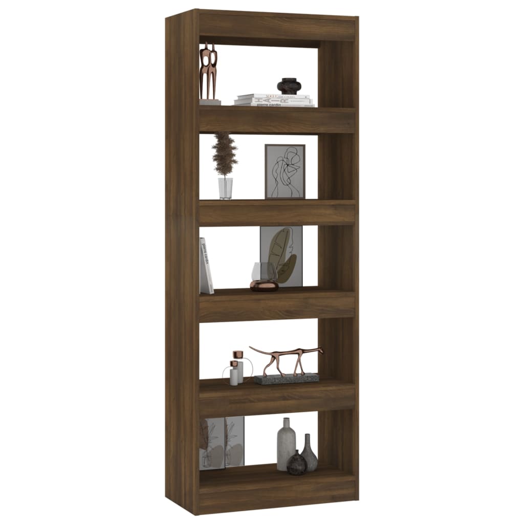 Libreria/Divisorio Rovere Marrone 60x30x166 cm in Truciolato - homemem39