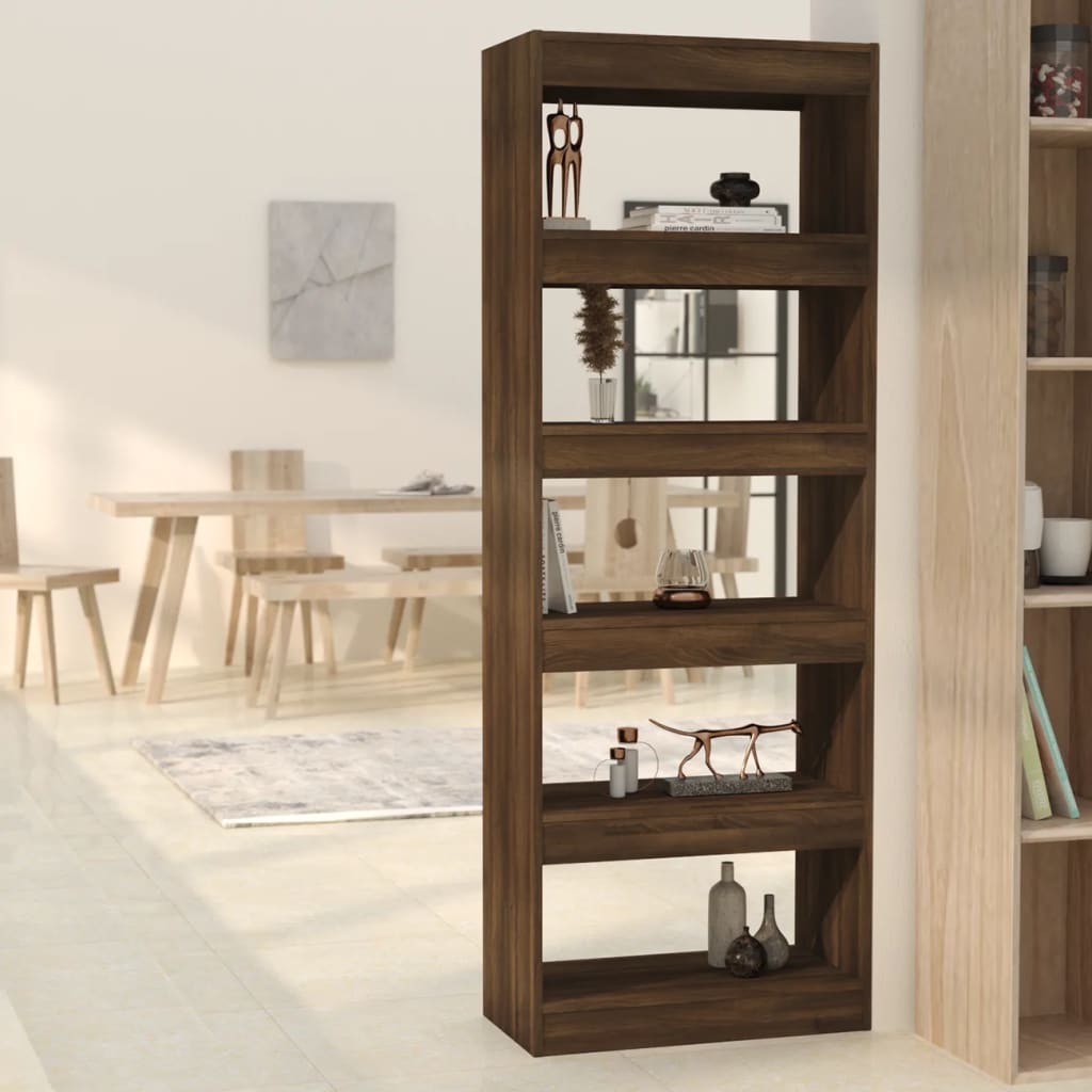 Libreria/Divisorio Rovere Marrone 60x30x166 cm in Truciolato - homemem39