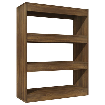 Libreria/Divisorio Rovere Marrone 80x30x103cm Legno Multistrato - homemem39