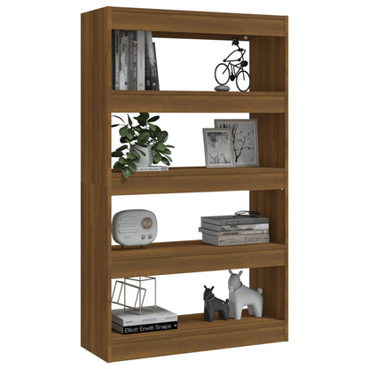 Libreria/Divisorio Rovere Marrone 80x30x135 cm in Truciolato - homemem39