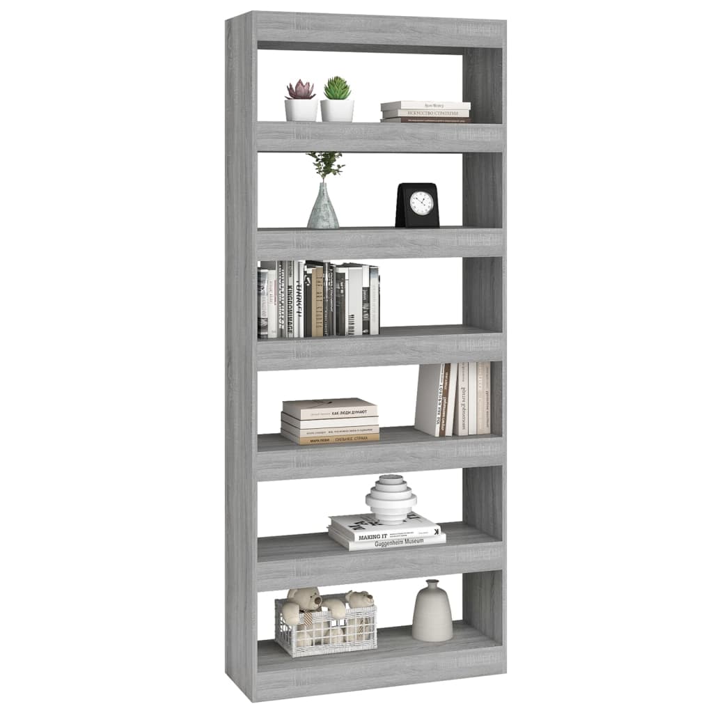 Libreria/Divisorio Grigio Sonoma 80x30x198 cm in Truciolato - homemem39