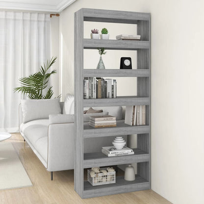 Libreria/Divisorio Grigio Sonoma 80x30x198 cm in Truciolato - homemem39