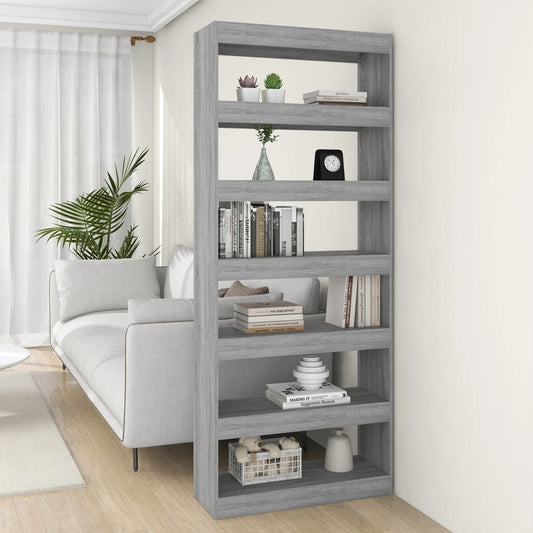 Libreria/Divisorio Grigio Sonoma 80x30x198 cm in Truciolato - homemem39