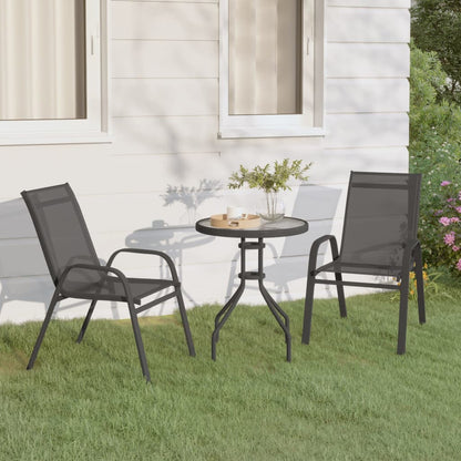 Set da Bistrot per Giardino 3 pz Grigio - homemem39