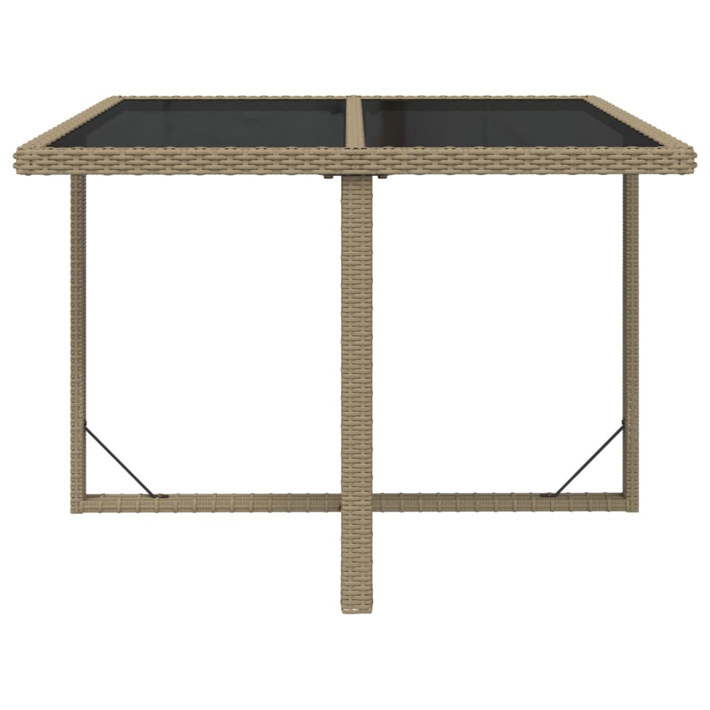 Set da Pranzo per Giardino 5 pz con Cuscini in Polyrattan Beige - homemem39