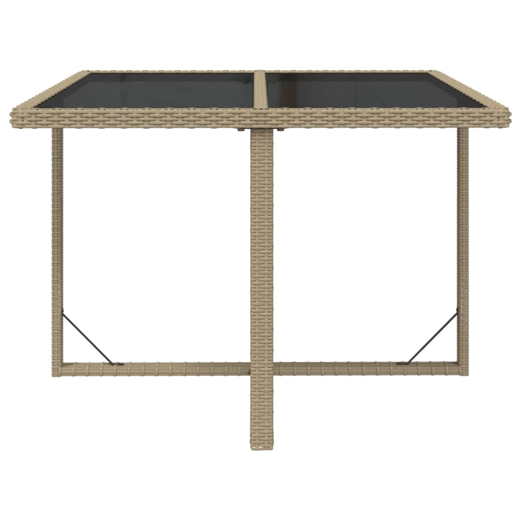 Set da Pranzo per Giardino 9 pz con Cuscini in Polyrattan Beige - homemem39