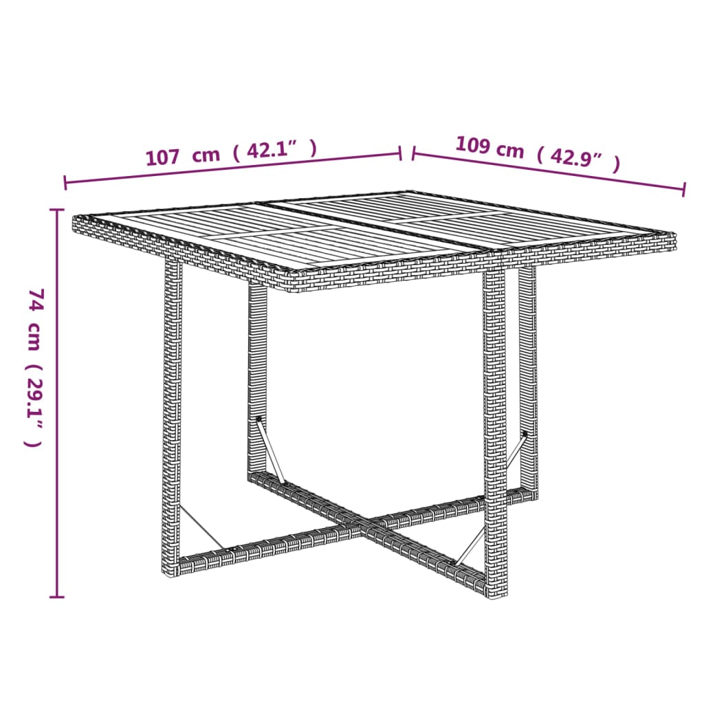 Set da Pranzo per Giardino 5 pz con Cuscini in Polyrattan Nero - homemem39