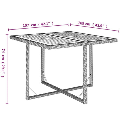 Set da Pranzo per Giardino 9pz con Cuscini in Polyrattan Nero - homemem39