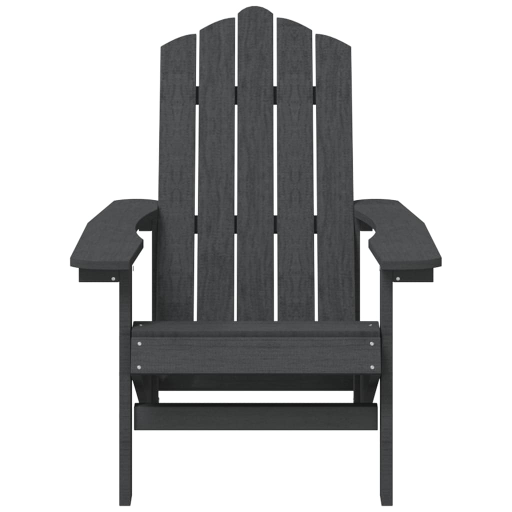 Sedie da Giardino Adirondack 2 pz in HDPE Antracite - homemem39