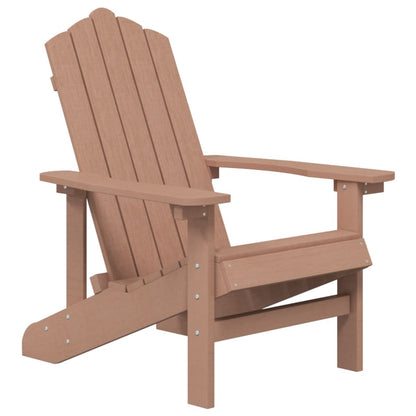 Sedia da Giardino con Tavolo Adirondack in HDPE Marrone - homemem39