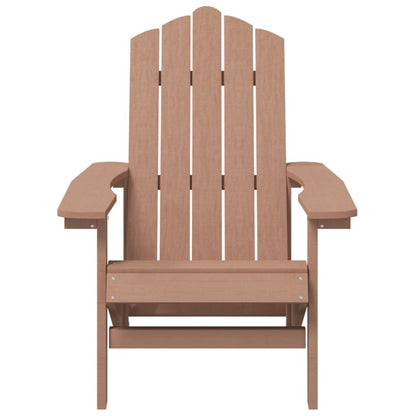 Sedie da Giardino con Tavolo Adirondack in HDPE Marrone - homemem39