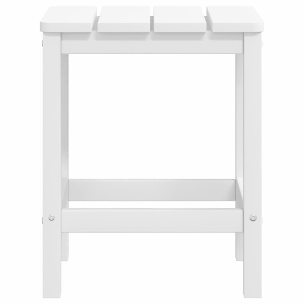 Sedia Giardino con Poggiapiedi e Tavolo Adirondack HDPE Bianco - homemem39