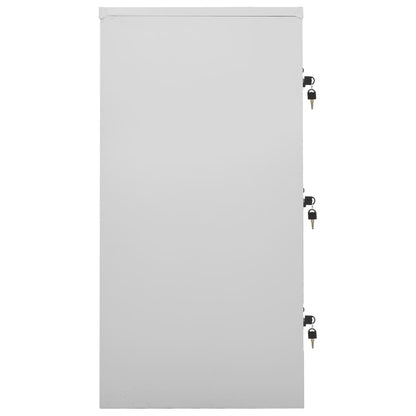 Armadietti con Chiave 2 pz Grigio Chiaro 90x45x92,5 cm Acciaio - homemem39