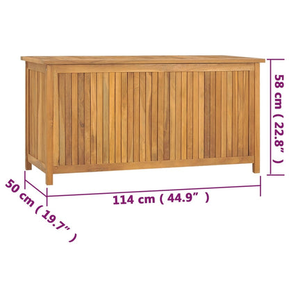 Cassa da Giardino 114x50x58 cm in Legno Massello di Teak - homemem39