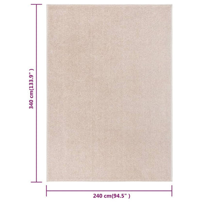 Tappeto a Pelo Corto 240x340 cm Beige Scuro - homemem39