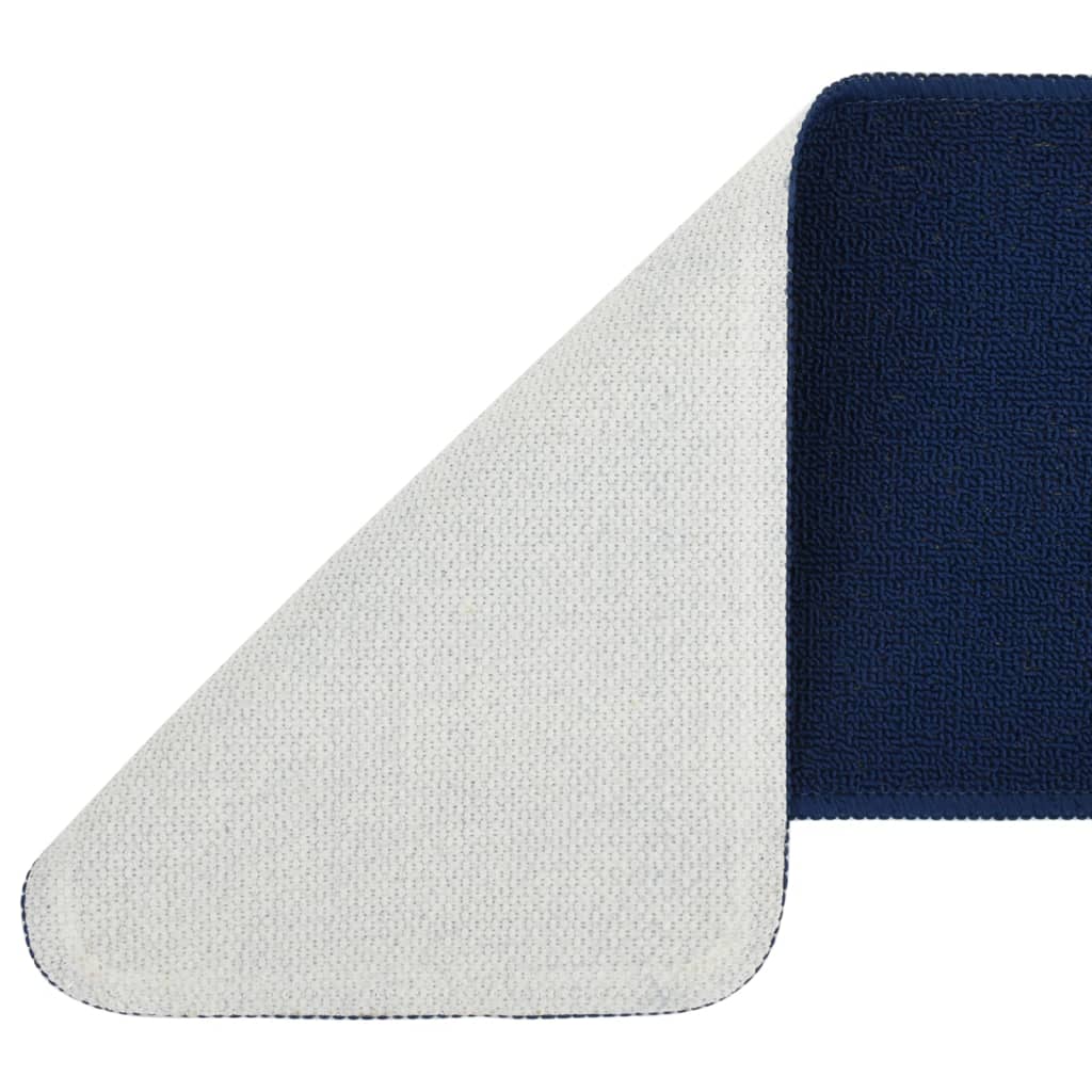 Tappetini per Scale 15 pz 75x20 cm Blu Antiscivolo Rettangolari - homemem39