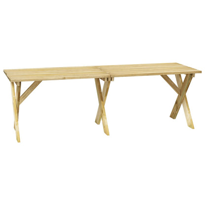 Tavolo da Giardino 220x73x70 cm in Legno di Pino Impregnato - homemem39