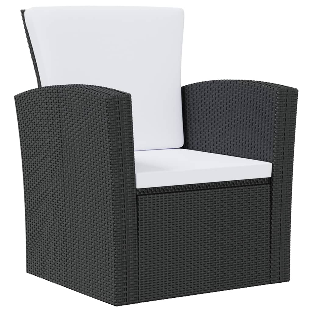 Set Divani da Giardino 16 pz con Cuscini in Polyrattan Nero - homemem39