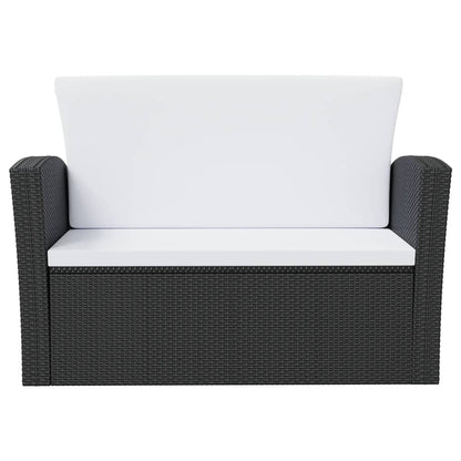 Set Divani da Giardino 16 pz con Cuscini in Polyrattan Nero - homemem39