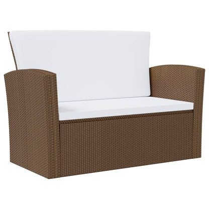 Set Divani da Giardino 8 pz con Cuscini in Polyrattan Marrone - homemem39