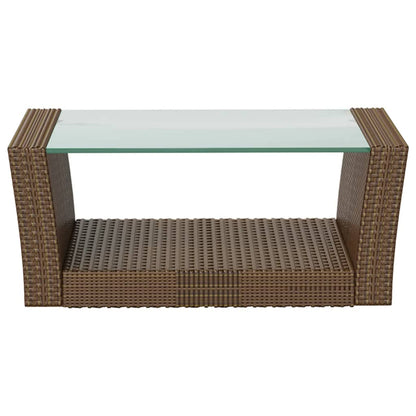 Set Divani da Giardino 8 pz con Cuscini in Polyrattan Marrone - homemem39