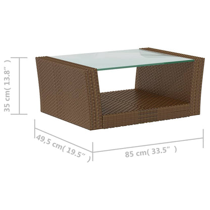 Set Divani da Giardino 8 pz con Cuscini in Polyrattan Marrone - homemem39