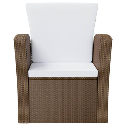 Set Divani da Giardino 16 pz con Cuscini in Polyrattan Marrone - homemem39